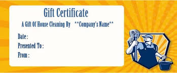 House Cleaning Gift Certificate Free House Cleaning Gift