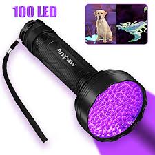 Anipaw Black Light Uv Flashlight Portable 100 Led Uv Light Blacklight Detector For Pet Dog Cat Urine Detection Pet Stains Bed Bug Matching With Pet Odor Eliminator Uv Blacklight Flashlight