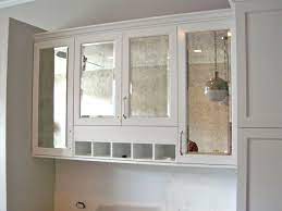Antiqued Mirror Kitchen Cabinets