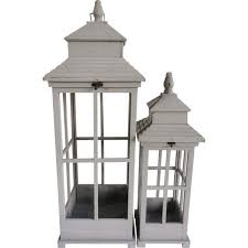 indoor outdoor wooden lantern set