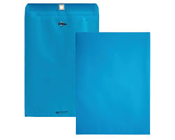9 x 12 blue clasp envelopes with deeply