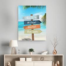 Subscribe to see more easy diys here: Tropical Beach Sign This Is Us Canvas Wall Art Personalized With Nam Muralmax Interiors