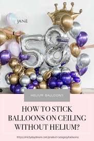 how to stick balloons on ceiling