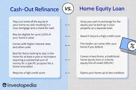 cash out refinance vs home equity loan