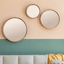 49 X 49cm Set Of 3 Round Mirrors