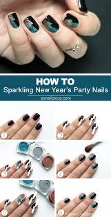 sparkling new year s eve nails tutorial