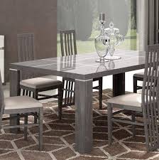 glossy grey & white finish dining set