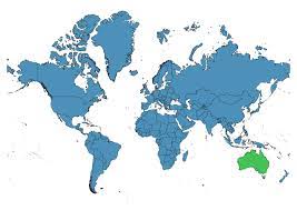 australia on world map svg vector
