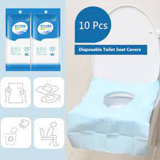 10pcs Disposable Paper Toilet Seat