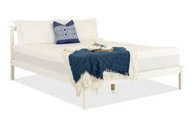 lucine pine bed frame queen white