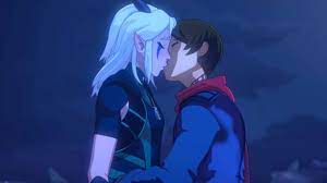 Rayla and callum kiss