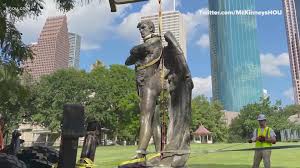 This statue of sam houston is the world's tallest statue of an american hero, and was built by artist david adickes. Where Is The Spirit Of The Confederacy Statue Located In Houston Khou Com