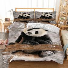 Wongs Bedding Cute 3d Panda Duvet Cover