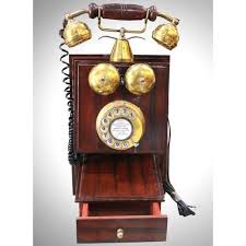 wall hanging dial antique telephone