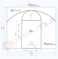 outdoor basketball half court kit 30 x