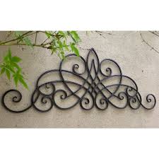 Antique Brown Black Metal Wall Accent