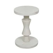 Rufus Classic Marble Side Table White