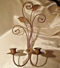 Double Candle Holder Sconce Garden