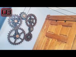 Functional Steampunk Wooden Gears Wall