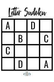 letter sudoku puzzle logical reasoning