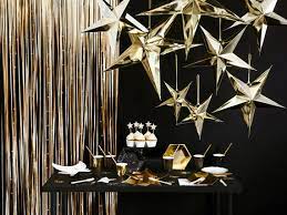Gold Star Decorations Hanging 3d Paper