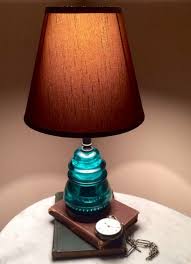 Glass Insulator Lamp Handcrafted From