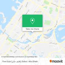 how to get to five guys ڤايڤ جايز in