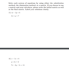 Solved Solve Each System Of Equations