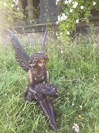 Large Sitting Fairy Ornament Statue