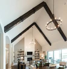faux ceiling beams on vaulted ceiling
