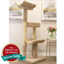 double scratching post cat tower