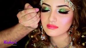 kashees attractive mehndi makeup drees jewelry hair styling by kashif aslam