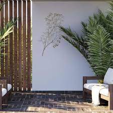 Southern Patio 37 5 In H Loma Metal Wall Outdoor Decor Gold