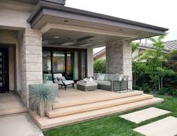 Covered terrace with modern chairs. Top 60 Patio Roof Ideas Covered Shelter Designs