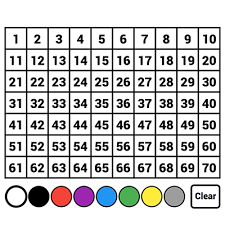Number Chart 1 To 50 Free Virtual Manipulatives Toy Theater