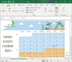 how to create a calendar in excel