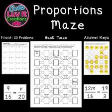 Solving Proportions Math Maze 2 Mazes