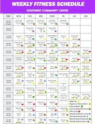 editable fitness schedule templates