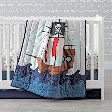 pirate crib embroidered bedding set