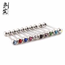 Us 13 75 Body Jewelry Gem Tongue Ring Mixed 10 Colors Free Shipping In Body Jewelry From Jewelry Accessories On Aliexpress Com Alibaba Group