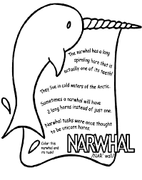 Get this printable narwhal coloring pages online 90455 ! Narwhal Coloring Page Crayola Com