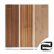 Wooden Panel Wall Panels 3d Model