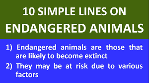 10 simple lines on endangered s