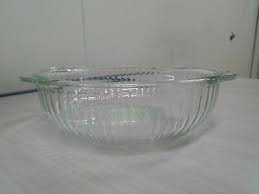 Pyrex Clear Glass Ribbed Sculpture