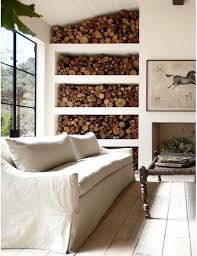 creative fireplace wood storage