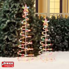Details About Christmas Lighted Spiral Tree Sculptures 2