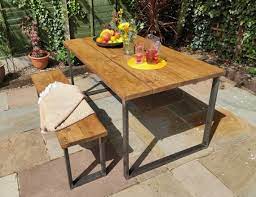 Industrial Style Garden Table And