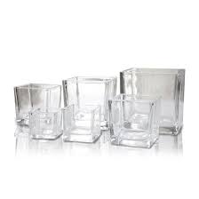 Clear Flat Candle Glass Jar