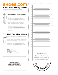 Kids Nike Printable Shoe Size Chart Scope Of Work Template