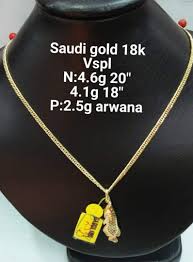 18k saudi gold necklace arowana fish